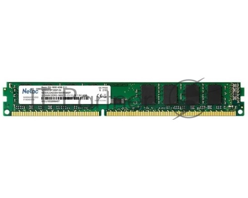 Оперативная память Netac 4GB DDR3 1600MHz DIMM CL11 1.5V / NTBSD3P16SP-04