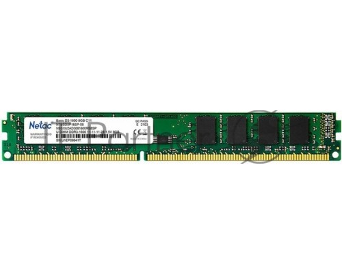 Оперативная память Netac 8GB DDR3 1600MHz CL11 1.5V / NTBSD3P16SP-08