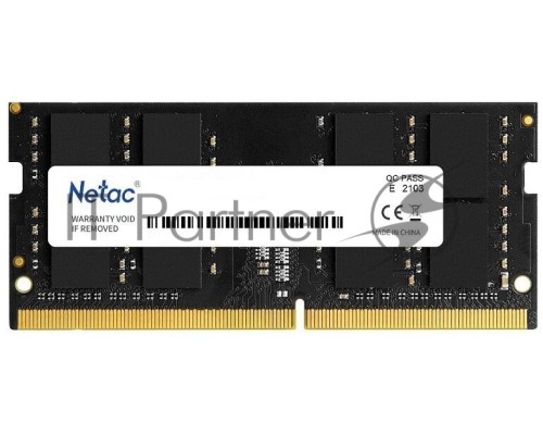 Оперативная память Netac 8GB DDR4 2666MHz SO-DIMM CL19 1.2V/NTBSD4N26SP-08 PC4-21300 CL19 SO-DIMM 260-pin single rank Ret