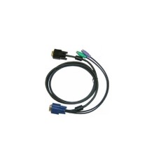 D-Link DKVM-IPCB5/10 Кабель KVM для DKVM-IP8, VGA+PS/2, 5м, 10шт в упаковке