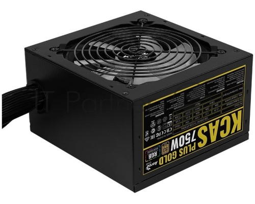 Блок питания Aerocool KCAS PLUS GOLD 750W <750W, ATX v2.4, APFC, Fan ARGB 12cm, 80+ Gold, Retail>