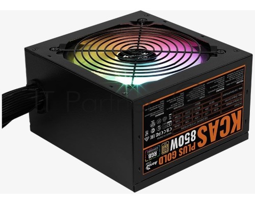 Блок питания Aerocool KCAS PLUS GOLD 850W <850W, ATX v2.4, APFC, Fan ARGB 12cm, 80+ Gold, Retail>