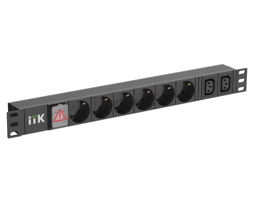 Блок распределения питания ITK PH12-6D2C133 гор.размещ. 2xC13 6xSchuko базовые 16A 2м