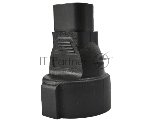 Адаптер переходной, розетка Schuko - вилка C14, 220В, 10А, черный