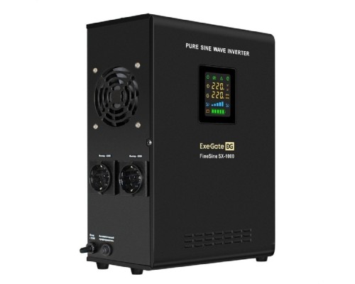 [ИБП] Exegate EX295997RUS ИБП (инвертор, синус, для котла) настенный ExeGate FineSine SX-1000.LCD.AVR.2SH <1000VA/600W, чистая синусоида, цветной LCD-дисплей, AVR, 2*Schuko, линейно-интерактивный, внешняя б