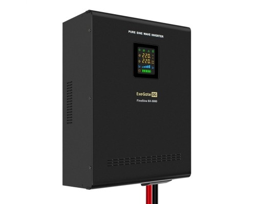 [ИБП] Exegate EX296004RUS ИБП (инвертор, синус, для котла) настенный ExeGate FineSine SX-5000.LCD.AVR.2SH.T <5000VA/3500W, чистая синусоида, цветной LCD-дисплей, AVR, 2*Schuko + клеммы, линейно-интерактивны