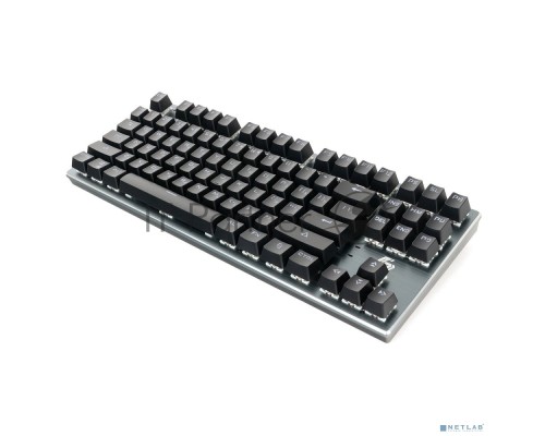 Клавиатура беспр. механ. Gembird KBW-G540L, BT 5.0/2,4 ГГц/USB, мет, переключатели Outemu Blue, 87 клавиши, белая подсветка