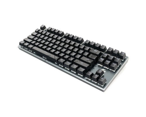 Клавиатура беспр. механ. Gembird KBW-G540L, BT 5.0/2,4 ГГц/USB, мет, переключатели Outemu Blue, 87 клавиши, белая подсветка