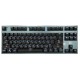 Клавиатура беспр. механ. Gembird KBW-G540L, BT 5.0/2,4 ГГц/USB, мет, переключатели Outemu Blue, 87 клавиши, белая подсветка