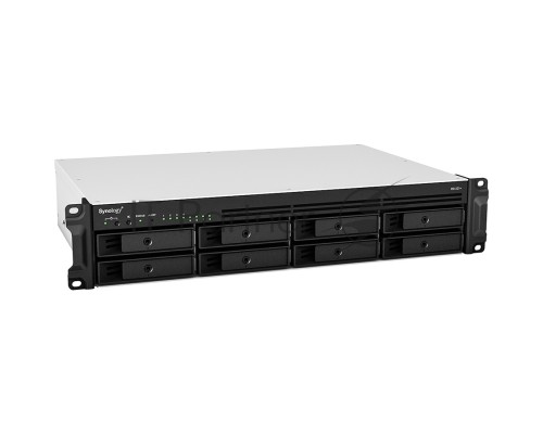 Сетевое хранилище Synology Rack 2U, QC2.2GHzCPU/4GbDDR4(upto32)/RAID0,1,5,6,10/upto 8 hot plug HDDs SATA(3,5'or2,5')(upto 12 with RX418)/2xUSB3.2/1eSATA/iSCSI/4xGbE(+1Expslot)/2xIPcam(upto 40)/2xPS/norail