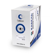Cabeus UTP-4P-Cat.5e-SOLID-GY-LIGHT Кабель витая пара UTP (U/UTP), категория 5e, 4 пары 0,48мм (24 AWG), одножильный, PVC нг(А)-LS, серый (305 м) 