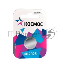 Элемент питания литиевый CR 2025 1хBL (блист.1шт) Космос KOC20251BL