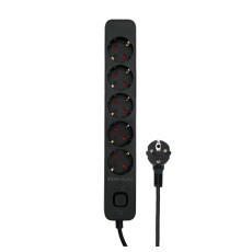 Гарнизон Сетевой фильтр 2.0 EPS-5-B-5 5р, 10А, 5м, ур.защиты 2+, черный, пакет (21444)