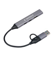 Gembird Разветвитель USB 3.0/2.0 , 4 порта: 2xType-C, 1xUSB 3.0, 1xUSB 2.0, кабель Type-C+USB (UHB-C444)