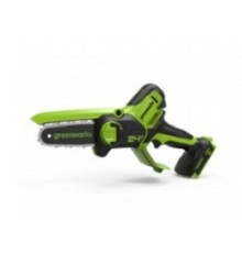 GreenWorks G24MCS10K2 Цепная мини пила аккумуляторная, 24V, 10см, c 1хАКБ 2Ач и ЗУ [2008207UA]