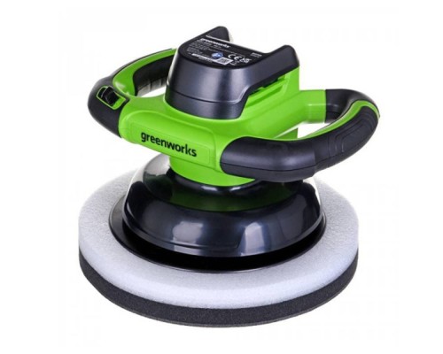 [Углошлифовальные, Шлифовальные машины, Реноватор] Greenworks Полировальная машина аккумуляторная G24BU10, 24V, без АКБ и ЗУ [3502107]