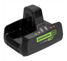 Greenworks Быстрое зарядное устройство для двух аккумуляторов G60DC10, 60V, 10А [2954407]