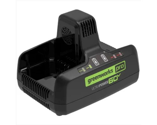 [Аккумуляторы и зарядные устройства] Greenworks Быстрое зарядное устройство для двух аккумуляторов G60DC10, 60V, 10А [2954407]