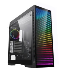 GameMax Корпус Abyss TR M908 без БП (Midi Tower, ATX,Черн.,Зак. стекло, Rainbow подсветка)