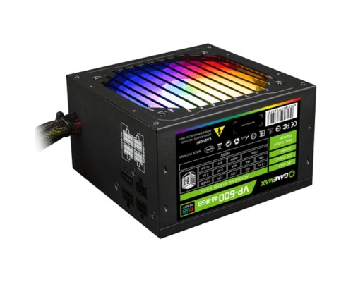 [Блоки питания] GameMax Блок питания ATX 600W VP-600-RGB-MODULAR 80+, Ultra quiet