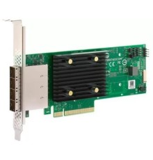 Broadcom 05-50075-00 Контроллер SAS LSI 9500-16e SGL (05-50075-00) PCIe Gen4 x8 LP, Tri-Mode SAS/SATA/NVMe 12G HBA, 16port(4*ext SFF8644), 3816 IOC