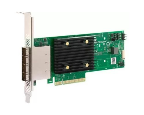 [Сетевое оборудование] Broadcom 05-50075-00 Контроллер SAS LSI 9500-16e SGL (05-50075-00) PCIe Gen4 x8 LP, Tri-Mode SAS/SATA/NVMe 12G HBA, 16port(4*ext SFF8644), 3816 IOC