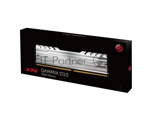 Оперативная память ADATA 16GB DDR4 3200 DIMM XPG GAMMIX D10 Black Gaming Memory AX4U320016G16A-SB10 Non-ECC, CL16, 1.35V, Heat Shield, RTL
