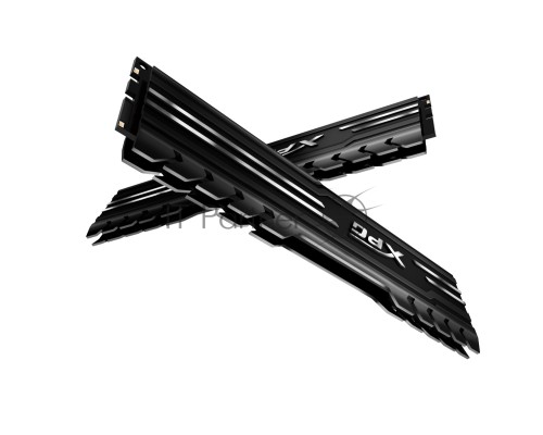 Оперативная память ADATA 16GB DDR4 3200 DIMM XPG GAMMIX D10 Black Gaming Memory AX4U320016G16A-SB10 Non-ECC, CL16, 1.35V, Heat Shield, RTL