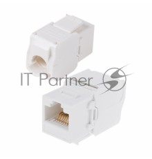 Модуль Rexant Keystone Jack RJ-45(8P8C), UTP неэкранированный, категория 5e, тип 90 градусов, самозажимной, белый