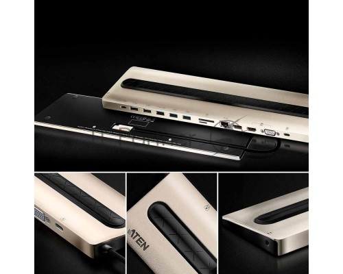 Многопортовая док-станция ATEN USB-C Multiport Dock with Power Pass-Through