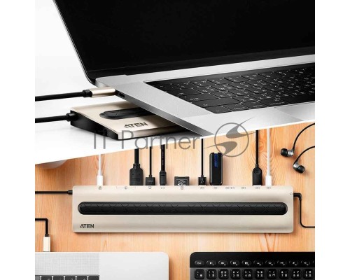 Многопортовая док-станция ATEN USB-C Multiport Dock with Power Pass-Through
