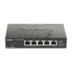 Коммутатор D-Link DGS-1100-05PDV2/A1A, L2 Smart Switch with 4 10/100/1000Base-T ports and 1 10/100/1000Base-T PD port(2 PoE ports 802.3af (15,4 W), PoE Budget 18W from 802.3at / 8W from 802.3af).2K Mac address,