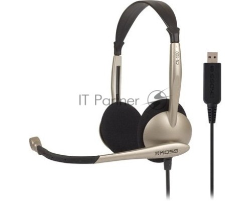 Наушники с микрофоном Koss CS100-USB черный/золотистый 2.4м накладные USB оголовье (15116376)