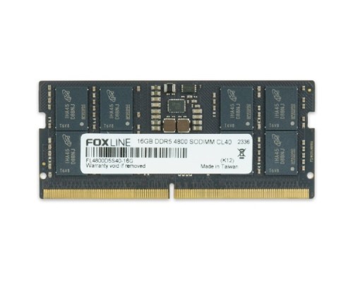 [Модуль памяти] Память оперативная/ Foxline SODIMM 16GB 4800 DDR5 CL 40 FL4800D5S40-16G
