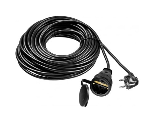 [Шпатели, мастерки, кельмы, терки, гладилки] Удлинитель силовой Stayer 55028-30, розеток 1шт, 3x1.5 кв.мм, 30м, ПВС, без катушки, черный