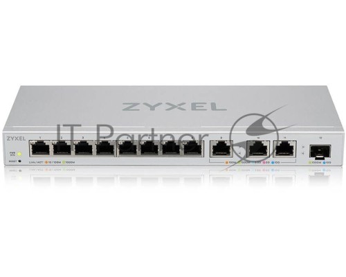 Коммутатор Zyxel Smart L2 XGS1250-12, 8xGE, 3x1/2,5/5/10G, 1xSFP+, настольный (NEW)