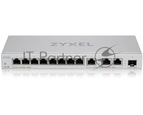 Коммутатор Zyxel Smart L2 XGS1250-12, 8xGE, 3x1/2,5/5/10G, 1xSFP+, настольный (NEW)