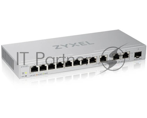 Коммутатор Zyxel Smart L2 XGS1250-12, 8xGE, 3x1/2,5/5/10G, 1xSFP+, настольный (NEW)