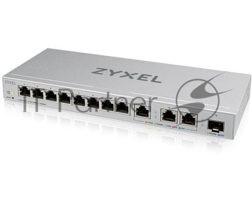 Коммутатор Zyxel Smart L2 XGS1250-12, 8xGE, 3x1/2,5/5/10G, 1xSFP+, настольный (NEW)