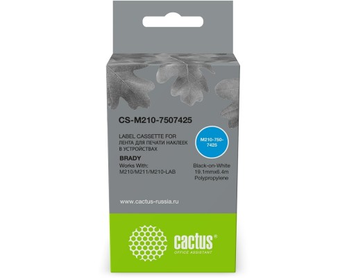 [Расходные материалы] Картридж ленточный Cactus CS-M210-7507425 M210-750-7425 для Brady M210/M211/M210-LAB
