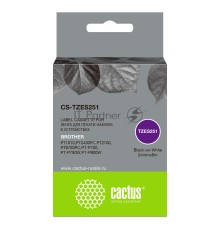 Картридж ленточный Cactus CS-TZES251 черный для Brother 1010/1280/1280VP/2700VP