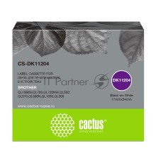 Картридж ленточный Cactus CS-DK11204 черный для Brother P-touch QL-500, QL-550, QL-700, QL-800