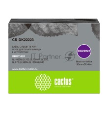 Картридж ленточный Cactus CS-DK22223 черный для Brother P-touch QL-500, QL-550, QL-700, QL-800