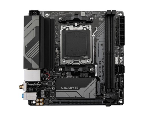 [Материнская плата] Gigabyte A620I AX {Socket AM5, AMD A620, 2xDDR5-5200, HDMI+DP, 1xPCI-Ex16, 2xSATA3(RAID 0,1), 1xM.2, 8 Ch Audio, 2.5GbLan, WiFi, (2+2)xUSB2.0, (3+2)xUSB3.2, (1+1)xUSB3.2 Type-C™, Mini-ITX} RTL