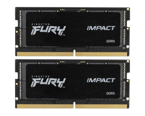 [Модуль памяти] Kingston 64GB 5600MT/s  DDR5 CL40 SODIMM (Kit of 2) FURY Impact KF556S40IBK2-64
