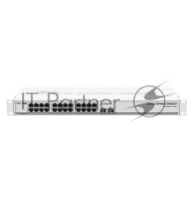 Коммутатор MikroTik Cloud Smart Switch CSS326-24G-2S+RM - Switch - smart - 24 x 10/100/1000 + 2 x 10 Gigabit SFP+ - rack-mountable - PoE
