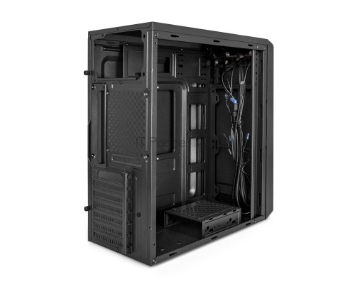Компьютерный корпус Miditower ExeGate XP-332UC (ATX, без БП, 2*USB3.0+1*TypeC, аудио, черный)