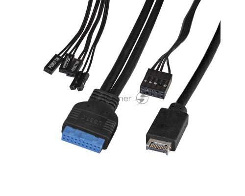 Компьютерный корпус Miditower ExeGate XP-332UC (ATX, без БП, 2*USB3.0+1*TypeC, аудио, черный)