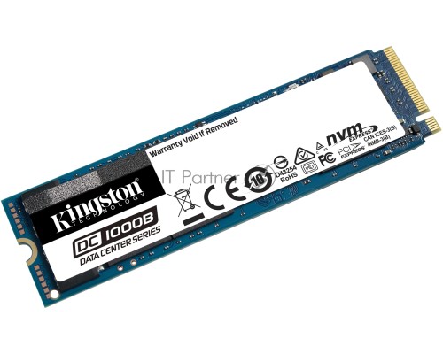 Твердотельный накопитель Kingston 960GB DC1000B M.2 2280 NVMe R/W 3400/925MB/s IOPs 199 000/25 000, 1095 TBW, DWPD 0.6 (5 лет)