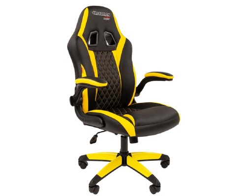 [Офисные кресла] Офисное кресло Chairman   game 15 Россия экопремиум черный/желтый н.п.  (7069668)